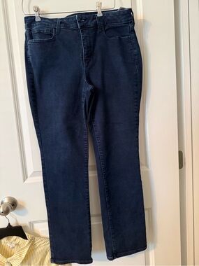 NYDJ LADIES 14p petite  Marilyn straight Dark Blue -Leg Jeans